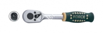 FORCE Трещотка с резиновой ручкой для бит 1/4\", (20 зуб.) L=130 мм