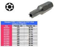 FORCE Насадка 5/16" 30mm TORX T20 с отверстием для ударной отвер