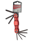 HAISSER Набор раскладных Г-образных ключей TORX 8 ед., T9-T40, алюм. корпус,
