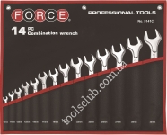 FORCE Набір ріжково-накидних ключів (дюйм) 5/16''-1-1/4'' 14од.