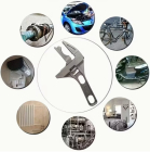 Гаечный разводной ключ алюминиевый, 6-68 мм, короткий, с регулируемой кромкой