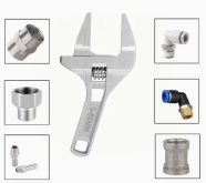 Гаечный ключ розводной 6-68 мм, алюминий, короткий