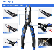 CHINT Многофункциональные клещи для электрика 8" ZTG-DGQ01-8