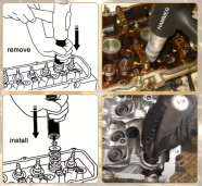 Комплект для зняття та встановлення замків(сухариків) клапанів