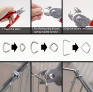 Клещи для обжима колец крепления обивки сидений, клеток (скобы в компл.)