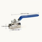 Кран 1/4" вн. вн. шариковый (синий)