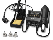 ILIBILIB Паяльная станция 2 в 1 (паяльник + фен), 2 дисплея HX36