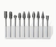 Набор твердосплавных борфрез для дерева и цветных металлов, ножка 3мм, H=40мм, 1