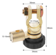 Выключатель массы аккумулятора. угловой 17мм (черный)
