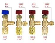 Кран для заправки кондиціонерів (різьба внутрішня 5/16'' зовнішня 1/4'')