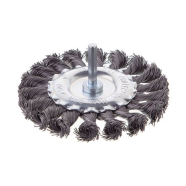INTERTOOL Щетка кольцевая 100 мм для дрели, 1/4" (пучки витой проволоки)