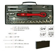 INTERTOOL   Профессиональный набор инструмента 1/2", 25ед ( гол.
