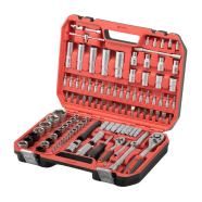 INTERTOOL Набор инструментов 1/2" & 1/4" 111ед, IMPACT Cr-V головки 15,17,19,21,