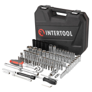 INTERTOOL Набір інструментів 1/2" та 1/4" 111 предметів, ударні подовжені головк