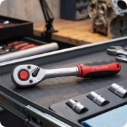 INTERTOOL Рукоятка з храповим механізмом на 72 зуби 1/4", Cr-V