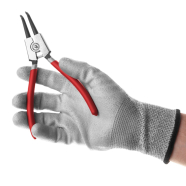 INTERTOOL  Щипцы для снятия стопорных колец изогнутые на разжим