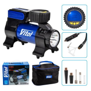 VITOL Компрессор "ViTOL" K-22 100psi/14Amp/37л/Фонарь/Автостоп/прикуриватель