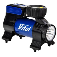 VITOL Компрессор "ViTOL" K-22 100psi/14Amp/37л/Фонарь/Автостоп/прикуриватель