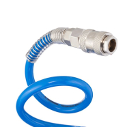 INTERTOOL Шланг спиральный полиуретановый 6,5×10 мм, 5 м, с быстроразъемными сое