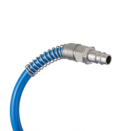 INTERTOOL Шланг спиральный полиуретановый 6,5×10 мм, 5 м, с быстроразъемными сое