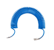 INTERTOOL Шланг спиральный полиуретановый 6,5×10 мм, 10 м, с быстроразъемными со