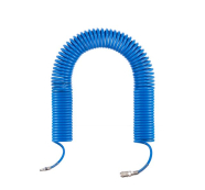 INTERTOOL Шланг спиральный полиуретановый 6,5×10 мм, 15 м, с быстроразъемными со