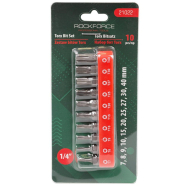 ROCK FORCE Набір біт 10пр. 1/4" Torx ( T7-T40, L-25мм)