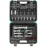 RockFORCE Набор инструментов 108+6пр. 1/4", 1/2" (6гр.) с телескопическими трещо