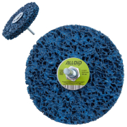 Alloid Круг зачистной "коралл" с держателем для дрели 100мм (синий) (SD-100223)