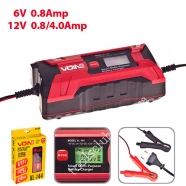 VOIN Зарядний пристрій 6&12V/0.8-4.0A/3-120AHR/LCD/Імпульсний (VL-144)
