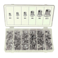 VIKTEC Набор резьбовых алюминиевых заклепок 150ед.VIKTEC Набор резьбовых алюмини