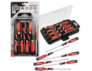 YATO Набор прецизионных отверток SL2-3 мм, PH2, "TORX" 3, L=50 мм. 7 шт