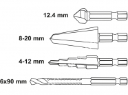 RockFORCE Универсальный набор сверл для шуруповерта.