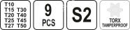 YATO Набір ключів TORX T-збр. T10-T50