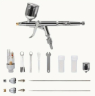 Мини аэрограф пистолетного типа 0,3/0,5/0,8 мм с к-том бачков 3 шт.