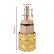 Наконечник бистророзьємний до пістолета для підкачування 8мм ,латунь