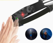 Налобный фонарь LED, Li-ion аккумулятор, USB Type-C (диод COB 3 лентами)