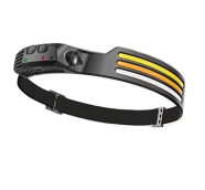 Налобный фонарь LED, Li-ion аккумулятор, USB Type-C (диод COB 3 лентами)