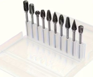 Набор твердосплавных борфрез, ножка 3мм, 10шт.