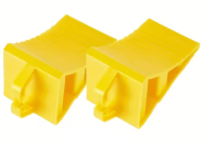 Упор під колесо  (195x110x190мм) пластик, з ручкою, жовтий 2 шт