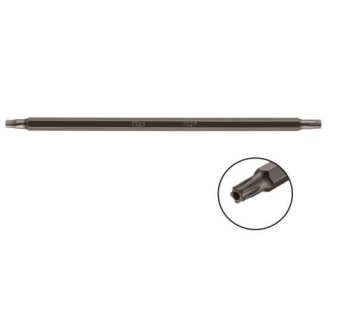 FORCE 1/4\" Бита Torx с отверстием 5-ти лучевая двухсторонняя TS08хTS10, L=165 мм
