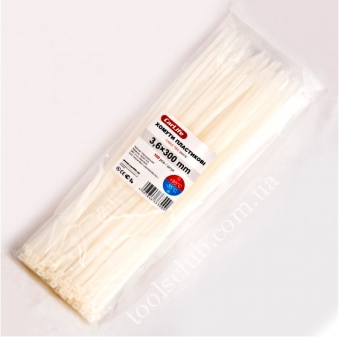 CarLife Хомут пластиковый белый 3,6*300 (100шт)