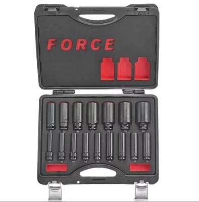 FORCE 1/2\" Набір головок 6-гр. глибоких, ударних 16 пр. (10-36 мм)