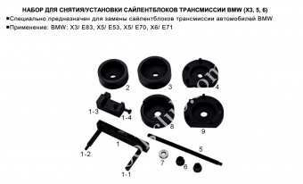 JTC Набор для замены сайлентблоков трансмиссии (BMW X3,5,6)