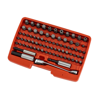 JTC Набор бит 1/4” и 10мм с двусторонней трещоточкой 80ед.