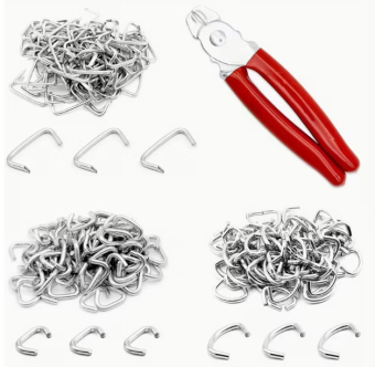 Кліщі для обтиску кілець кріплення оббивки сидінь, кліток (скоби в компл.)