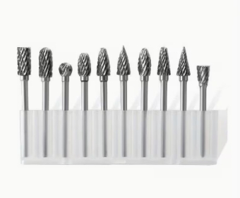 Набор твердосплавных борфрез для дерева и цветных металлов, ножка 3мм, H=40мм, 1