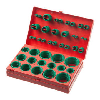 INTERTOOL Комплект резиновых уплотнительных колец, 419 ед, зеленые