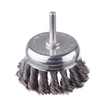 INTERTOOL Щетка чашечная, 75 мм, 1/4\", пучки крученой проволоки, для дрели, 4500