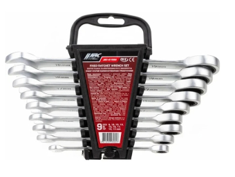 JBC Набор ключей комбинированных трещоточных 9пр. (8, 10, 12, 13, 14, 16, 17, 18
